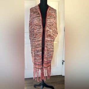 Free People Hooded Fringe Poncho
